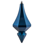 Vickerman MC191002D 8" Blue Candy Finish Diamond Finial Ornament Pack Of 2