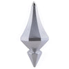 Vickerman MC191007D 8" Silver Candy Finish Diamond Finial Ornament Pack Of 2