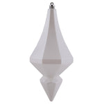 Vickerman MC191011D 8" White Candy Finish Diamond Finial Ornament Pack Of 2