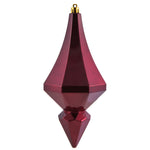 Vickerman MC191019D 8" Wine Candy Finish Diamond Finial Ornament Pack Of 2