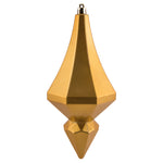 Vickerman MC191037D 8" Honey Gold Candy Finish Diamond Finial Ornament Pack Of 2