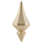 Vickerman MC191038D 8" Champagne Candy Finish Diamond Finial Ornament Pack Of 2