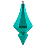 Vickerman MC191042D 8" Teal Candy Finish Diamond Finial Ornament Pack Of 2