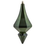 Vickerman MC191064D 8" Moss Green Candy Finish Diamond Finial Ornament Pack Of 2