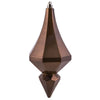 Vickerman MC191076D 8" Mocha Candy Finish Diamond Finial Ornament Pack Of 2