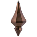 Vickerman MC191076D 8" Mocha Candy Finish Diamond Finial Ornament Pack Of 2