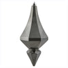 Vickerman MC191087D 8" Pewter Candy Finish Diamond Finial Ornament Pack Of 2