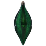 Vickerman MC191104D 10" Green Candy Glitter Shuttle Christmas Ornament Pack Of 2