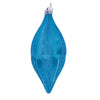 Vickerman MC191112D 10" Turquoise Candy Glitter Shuttle Christmas Ornament Pack Of 2
