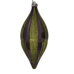 Vickerman MC191114D 10" Olive Candy Glitter Shuttle Christmas Ornament Pack Of 2