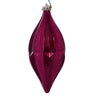 Vickerman MC191121D 10" Berry Red Candy Glitter Shuttle Christmas Ornament Pack Of 2