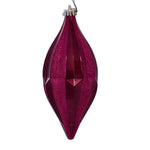 Vickerman MC191121D 10" Berry Red Candy Glitter Shuttle Christmas Ornament Pack Of 2