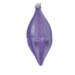 Vickerman MC191134D 10" Lilac Candy Glitter Shuttle Christmas Ornament Pack Of 2