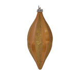 Vickerman MC191137D 10" Honey Gold Candy Glitter Shuttle Christmas Ornament Pack Of 2