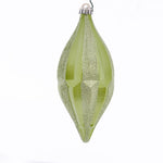 Vickerman MC191154D 10" Celadon Candy Glitter Shuttle Christmas Ornament Pack Of 2