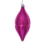 Vickerman MC191170D 10" Fuchsia Candy Glitter Shuttle Christmas Ornament Pack Of 2
