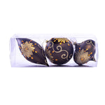 Vickerman MC191375 4- 7" Chocolate Matte Glitter Jewel Christmas Ornament Set Pack Of 3