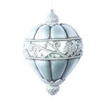 Vickerman MC193225 11" Limestone Antique Scroll Drop Christmas Ornament
