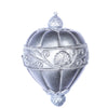 Vickerman MC193287 11" Pewter Antique Scroll Drop Christmas Ornament