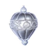 Vickerman MC193287 11" Pewter Antique Scroll Drop Christmas Ornament