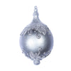 Vickerman MC193687 10" Pewter Antique Leaf Drop Christmas Ornament