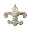 Vickerman MC193708 7.3" Gold Antique Fleur-De-Lis Christmas Ornament Pack Of 2