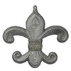 Vickerman MC193784 7.3" Gunmetal Antique Fleur-De-Lis Christmas Ornament Pack Of 2