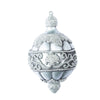 Vickerman MC194225 6.5" Limestone Antique Leaf Scroll Drop Christmas Ornament Pack Of 3