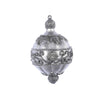 Vickerman MC194284 6.5" Gunmetal Antique Leaf Scroll Drop Christmas Ornament Set Of 3