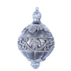 Vickerman MC194287 6.5" Pewter Antique Leaf Scroll Drop Ornament