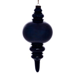 Vickerman MC197531 13" Midnight Blue Wood Grain Finial Ornament