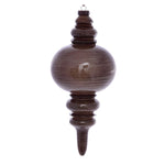 Vickerman MC197587 13" Pewter Wood Grain Finial Ornament