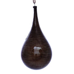 Vickerman MC197687 4" Pewter Wood Grain Teardrop Ornament