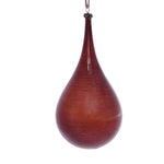 Vickerman MC197688 4" Copper Wood Grain Teardrop Christmas Ornament Pack Of 2