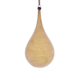 Vickerman MC197690 4" Tan Wood Grain Teardrop Christmas Ornament Pack Of 2