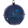 Vickerman MC198131 4" Midnight Blue Wood Grain Bell Christmas Ornament 6 Per Bag