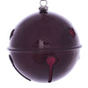 Vickerman MC198165 4" Burgundy Wood Grain Bell Christmas Ornament 6 Per Bag
