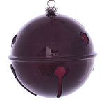 Vickerman MC198165 4" Burgundy Wood Grain Bell Christmas Ornament 6 Per Bag