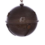 Vickerman MC198287 4.75" Pewter Wood Grain Bell Ornament