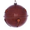 Vickerman MC198288 4.75" Copper Wood Grain Bell Christmas Ornament Set Of 4