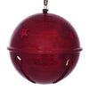 Vickerman MC198303 6" Red Wood Grain Bell Christmas Ornament Pack Of 2
