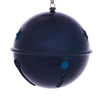 Vickerman MC198331 6" Midnight Blue Wood Grain Bell Christmas Ornament Pack Of 2