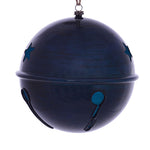 Vickerman MC198331 6" Midnight Blue Wood Grain Bell Christmas Ornament Pack Of 2