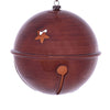 Vickerman MC198388 6" Copper Wood Grain Bell Christmas Ornament Pack Of 2
