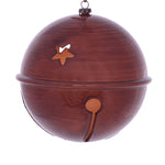 Vickerman MC198388 6" Copper Wood Grain Bell Christmas Ornament Pack Of 2