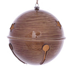 Vickerman MC198391 6" Brown Wood Grain Bell Christmas Ornamentpack Of 2