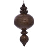 Vickerman MC198587 9" Pewter Wood Grain Rounded Finial Ornament