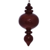 Vickerman MC198588 9" Copper Wood Grain Rounded Finial Ornament Pack Of 3