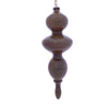 Vickerman MC198687 14" Pewter Wood Grain Bubble Finial Ornament