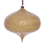 Vickerman MC198990 6" Tan Wood Grain Onion Christmas Ornament Pack Of 2